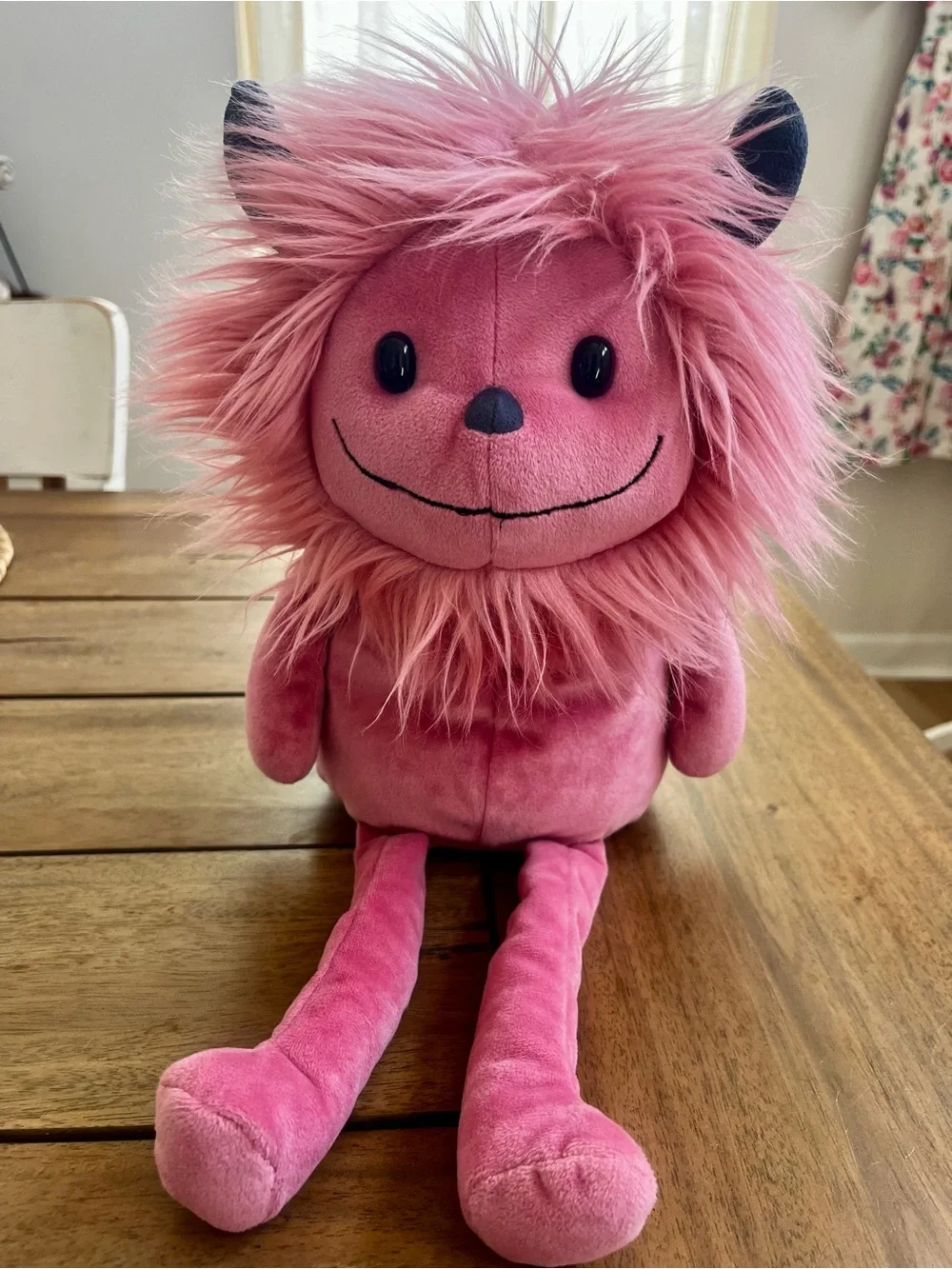 Jellycat Jinx Monster (Retired) featuring a bright pink fuzzy mane; 16.5 “ NWT